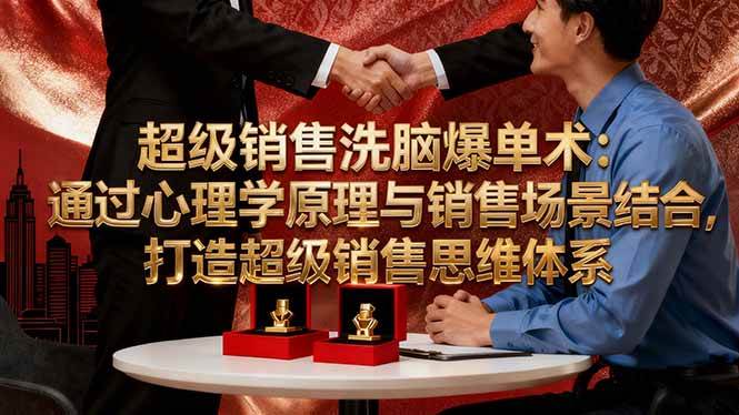 （16370期）超级销售洗脑爆单术：通过心理学原理与销售场景结合,打造超级销售思维体系-微科网创