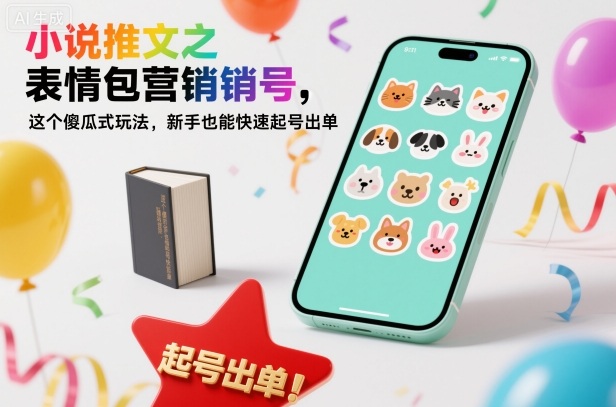 小说推文之表情包营销号，这个傻瓜式玩法，新手也能快速起号出单-微科网创
