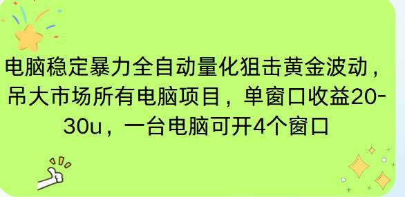 （16737期）电脑EA策略挂机项目单窗口收益20-30u，单电脑可挂5-10个窗口收益稳健4位数-微科网创