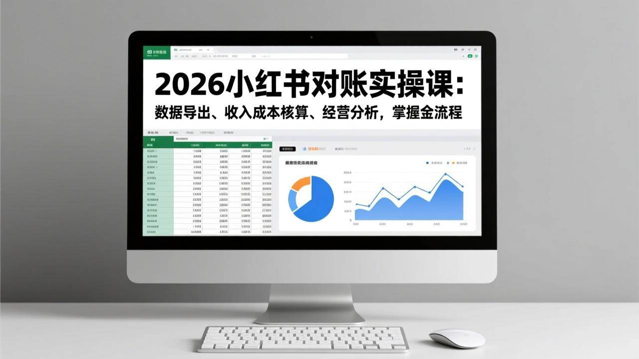 （17071期）2026小红书对账实操课：数据导出、收入成本核算、经营分析，掌握全流程-微科网创
