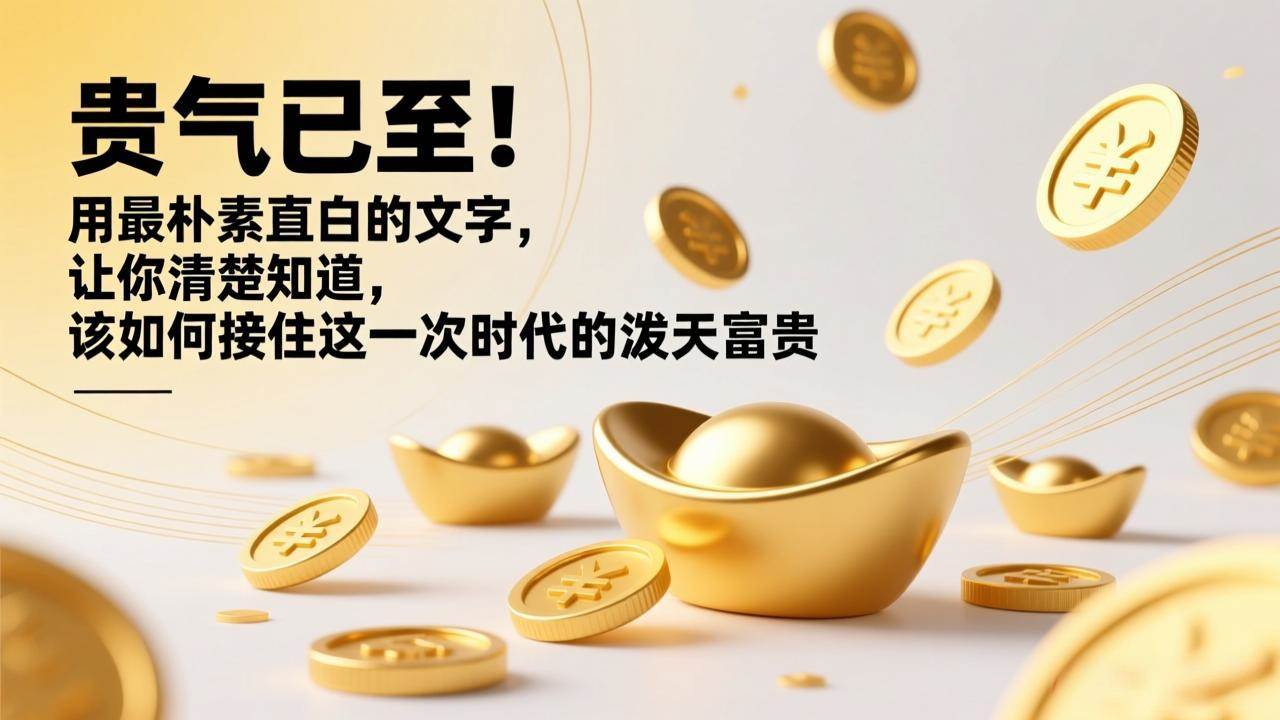 （17049期）付费文章：贵气已至！用最朴素直白的文字，让你清楚知道，该如何接住这一次时代的泼天富贵-微科网创
