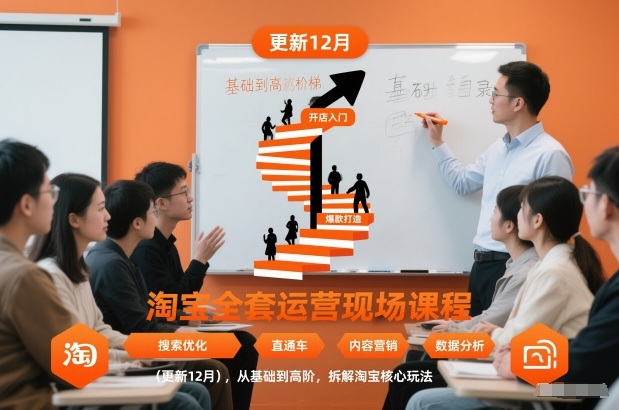 淘宝全套运营现场课程（更新12月），从基础到高阶，拆解淘宝核心玩法-微科网创