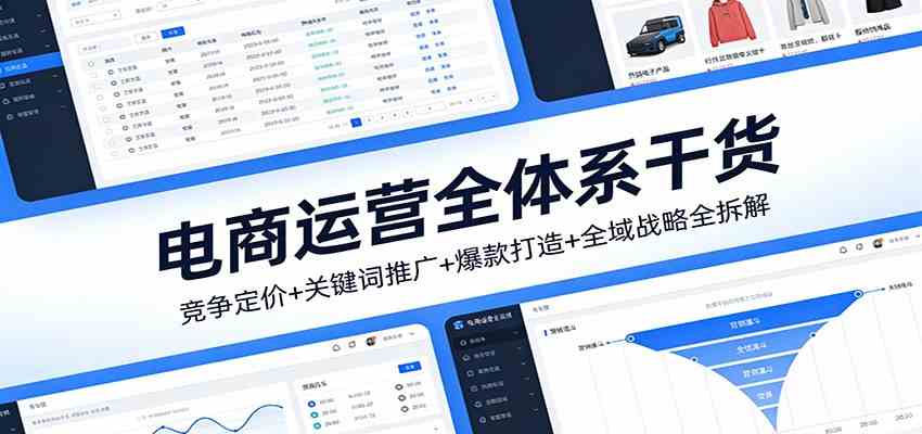 电商运营全体系干货，竞争定价+关键词推广+爆款打造+全域战略全拆解