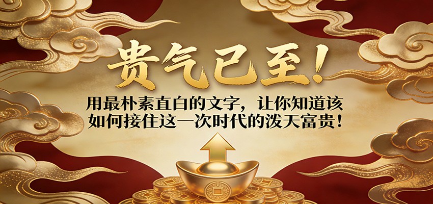 付费文章：贵气已至！用最朴素直白的文字，让你知道该如何接住这一次时代的泼天富贵！-微科网创
