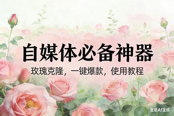 （17115期）玫瑰克隆神器，ai鲁大魔，自媒体必备工具，一键爆款神器，详细教程-微科网创