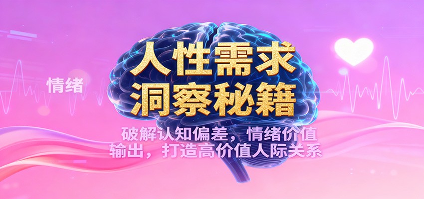 人性需求洞察秘籍,破解认知偏差,情绪价值输出,打造高价值人际关系-微科网创