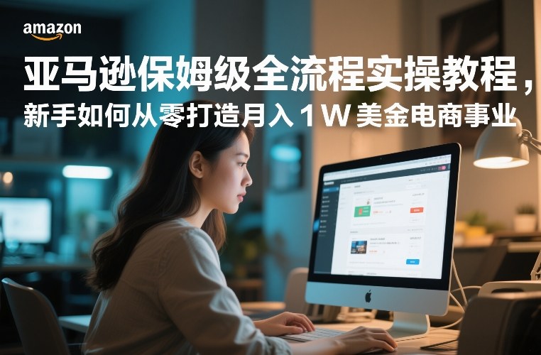 亚马逊保姆级全流程实操教程，新手如何从零打造月入1W美金电商事业-微科网创
