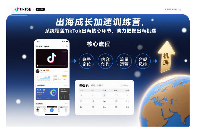 出海成长加速训练营，系统覆盖TikTok出海核心环节，助力把握出海机遇（更新）-微科网创