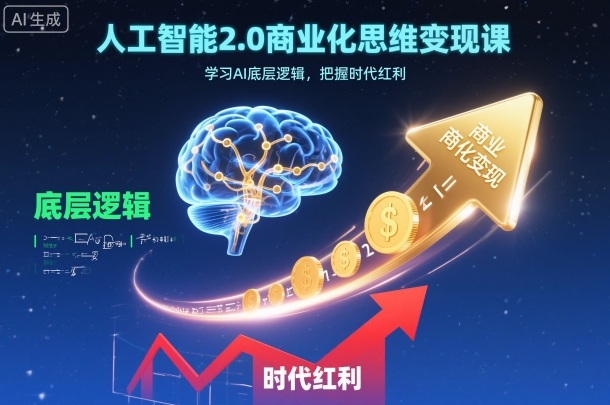 人工智能2.0商业化思维变现课，学习AI底层逻辑，把握时代红利-微科网创