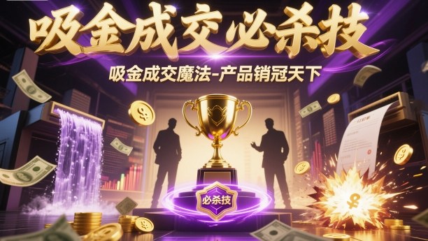 吸金成交必杀技,吸金成交魔法-产品销冠天下-微科网创