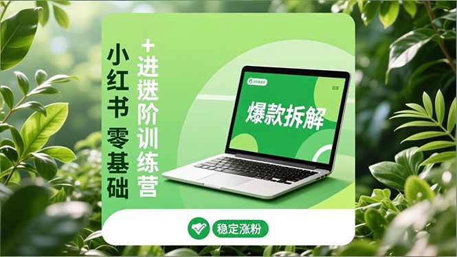 （16801期）小红书零基础+高阶训练营：安全养号、爆款拆解、长效运营，实现稳定涨粉与变现-微科网创