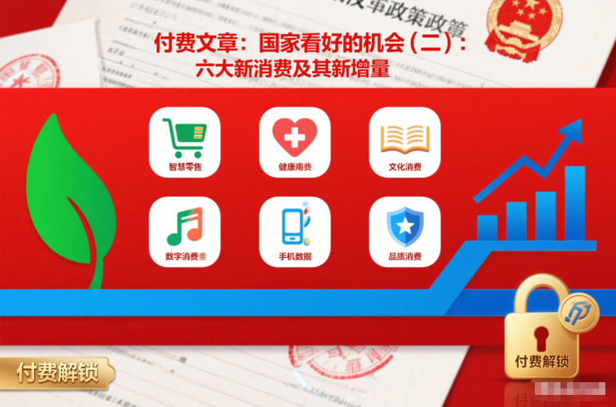 付费文章：国家看好的机会(二)：六大新消费及其新增量-微科网创