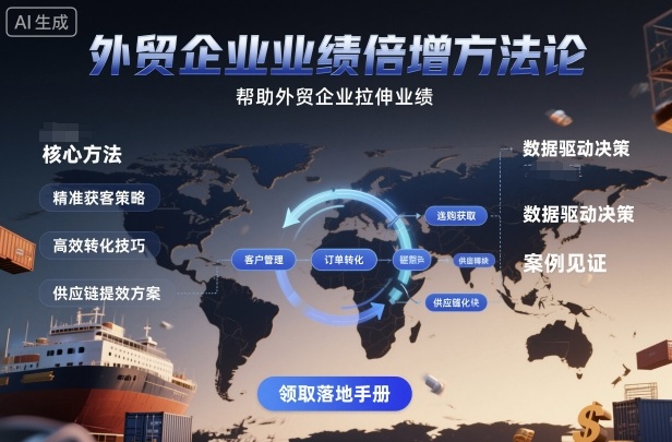 外贸企业业绩倍增方法论，帮助外贸企业拉伸业绩-微科网创