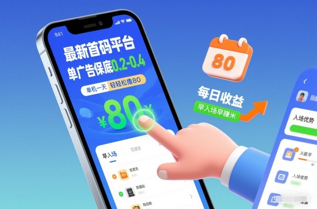 最新首码平台，单广告保底0.2-0.4，单机一天轻松撸80，早入场早賺米【揭秘】-微科网创