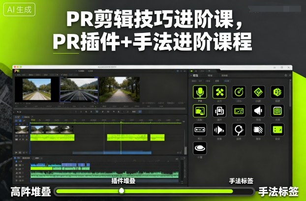 PR剪辑技巧进阶课，PR插件+手法进阶课程-微科网创