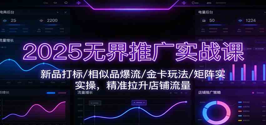 2025无界推广实战课:新品打标/相似品爆流/金卡玩法/矩阵实操,精准拉升店铺流量-微科网创
