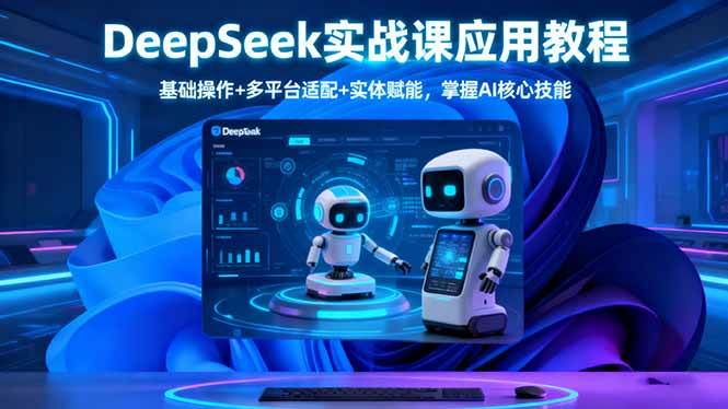 （16391期）DeepSeek实战课应用教程、基础操作+多平台适配+实体赋能，掌握AI核心技能-微科网创