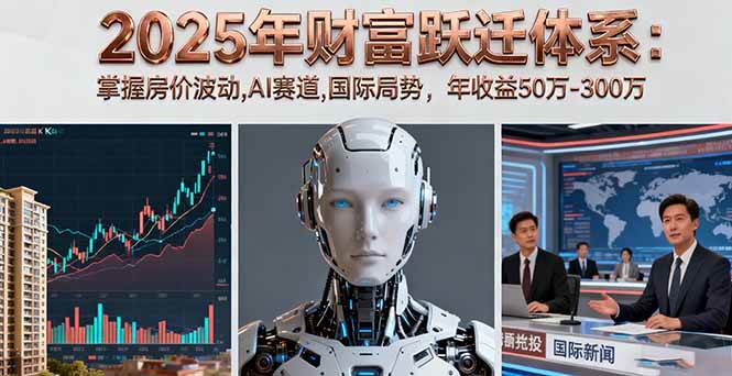 （16217期）2025年财富跃迁体系：掌握房价波动,AI赛道,国际局势，年收益50万-300万-微科网创