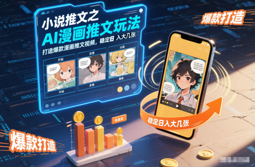 小说推文之AI漫画推文玩法,打造爆款漫画推文视频,稳定日入大几张-微科网创