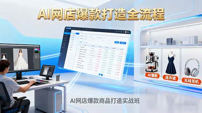 （16326期）AI网店爆款商品打造实战班：AI技术实现商品图智能处理，快速搭建AI网店-微科网创