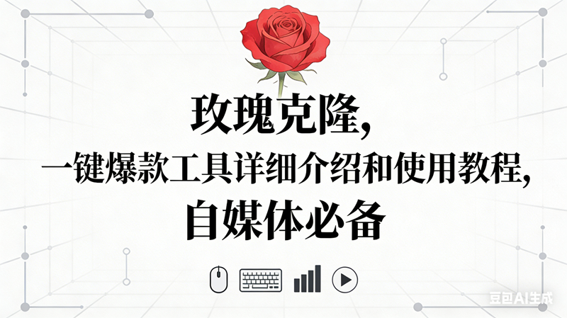 （16811期）玫瑰克隆神器，自媒体必备，一键爆款工具详细介绍和使用教程-微科网创