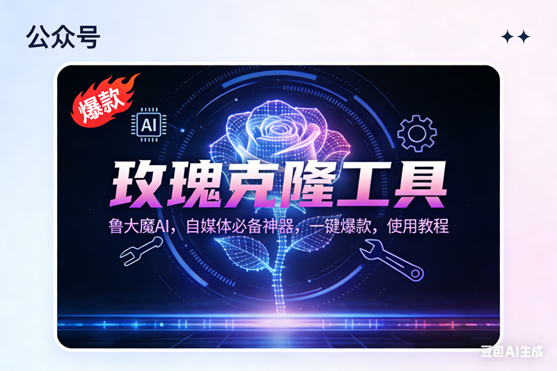 （16881期）玫瑰克隆神器，鲁大魔ai，自媒体必备，一键爆款工具，详细教程-微科网创