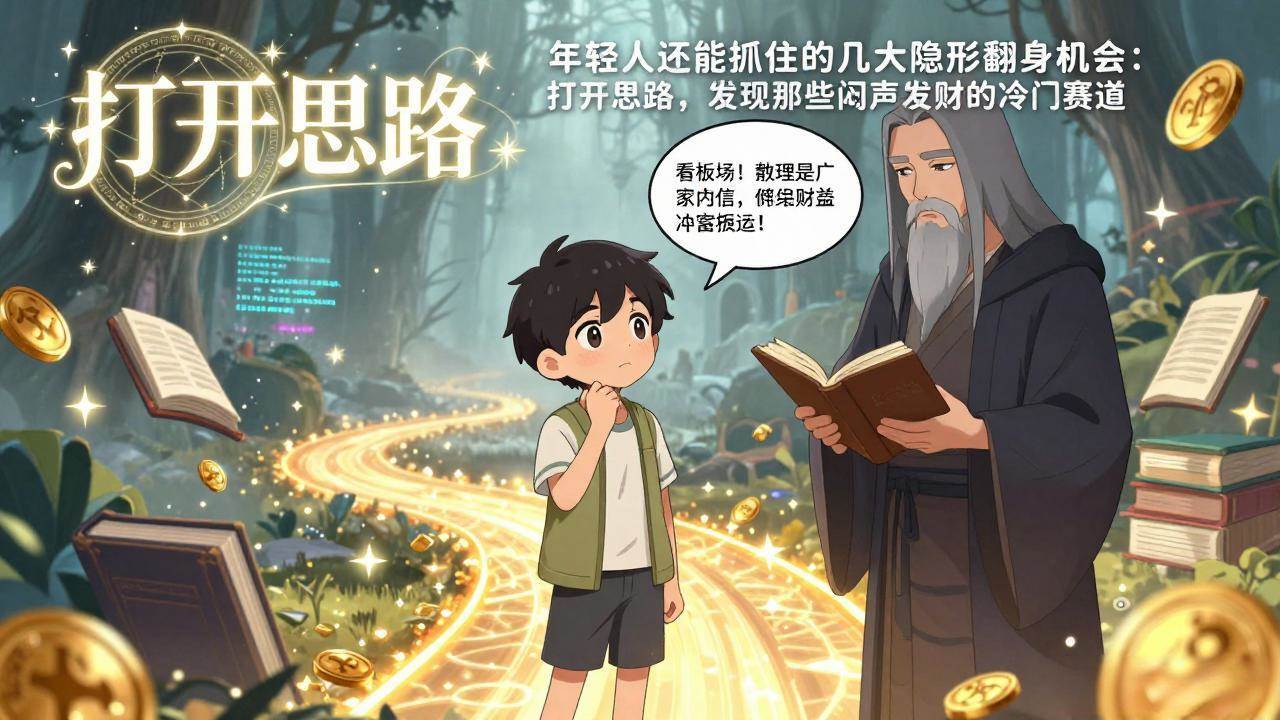 (17471期)付费文1+2:年轻人还能抓住的几大隐形翻身机会:打开思路,发现那些闷声发财的冷门赛道-微科网创