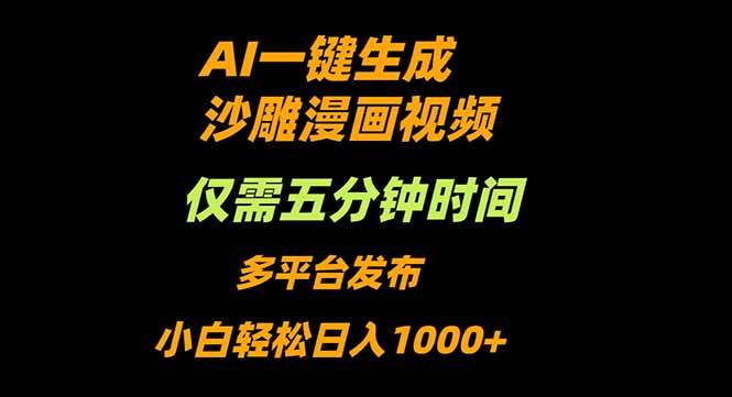 (16320期)AI一键生成沙雕动漫视频,只需5分钟,小白轻松日入1000+-微科网创