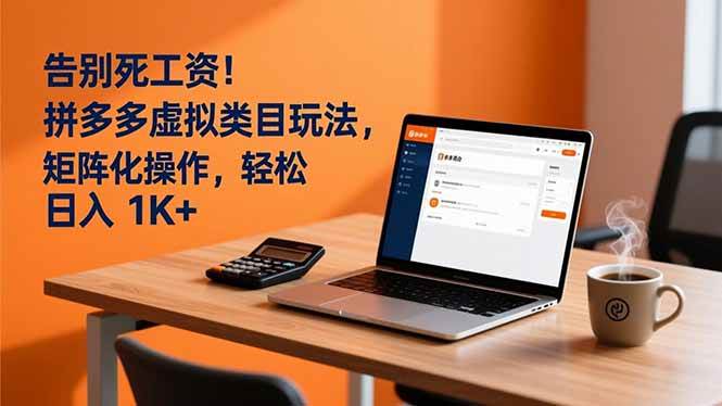 （16943期）告别死工资！拼多多虚拟类目玩法，矩阵化操作，轻松日入 1K+-微科网创