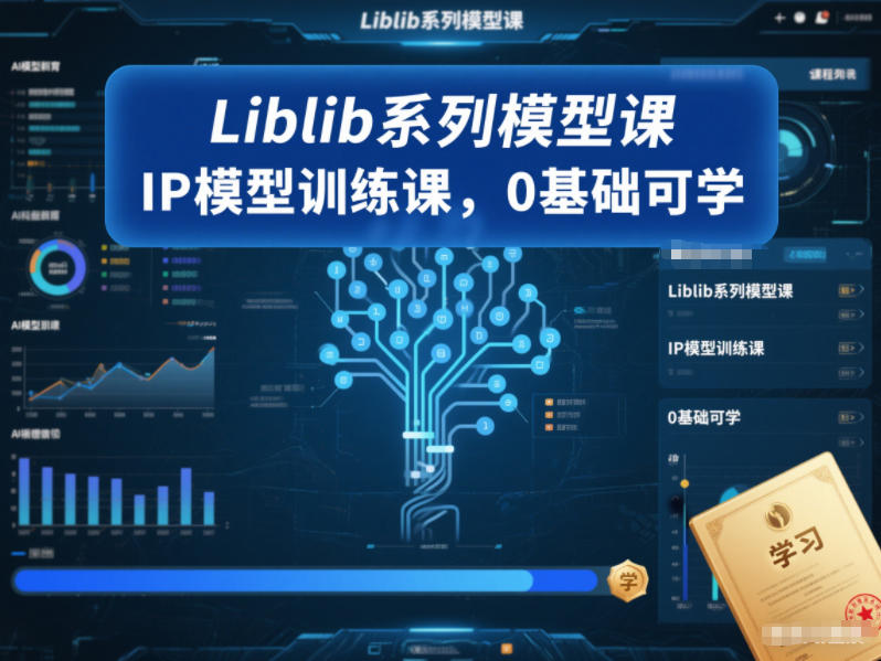 Liblib系列模型课，IP模型训练课，0基础可学-微科网创