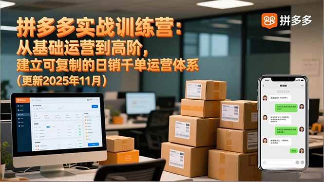 （16700期）拼多多实战训练营：从基础运营到高阶，建立可复制的日销千单运营体系（更新11月）-微科网创