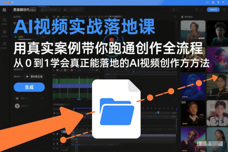 AI视频实战落地课，用真实案例带你跑通创作全流程，从0到1学会真正能落地的AI视频创作方法-微科网创