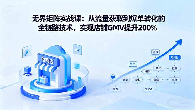 （16104期）无界矩阵实战课：从流量获取到爆单转化的全链路技术，实现店铺GMV提升200%-微科网创