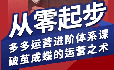 拼多多运营进阶系统课，从零起步，多多运营进阶体系课，破茧成蝶的运营之术（更新9月）-微科网创