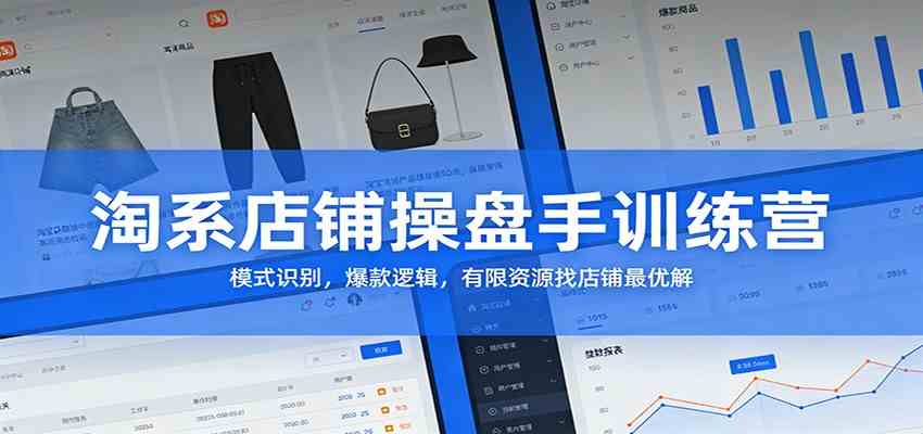 淘系店铺操盘手训练营:模式识别,爆款逻辑,有限资源找店铺最优解-微科网创