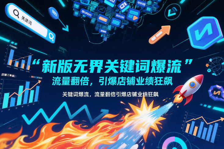 新版无界关键词爆流，流量翻倍，引爆店铺业绩狂飙-微科网创