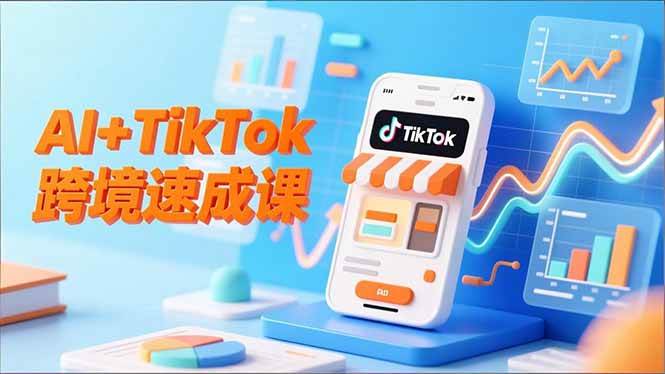 （16745期）AI+TikTok跨境速成课，智能翻译、店铺定位、流程拆解，7天高效上线运营-微科网创