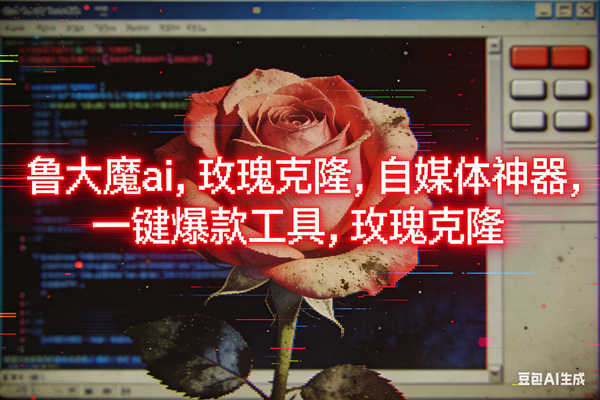 (16971期)ai鲁大魔,自媒体必备的软件,玫瑰克隆神器,一键爆款,详细教程-微科网创