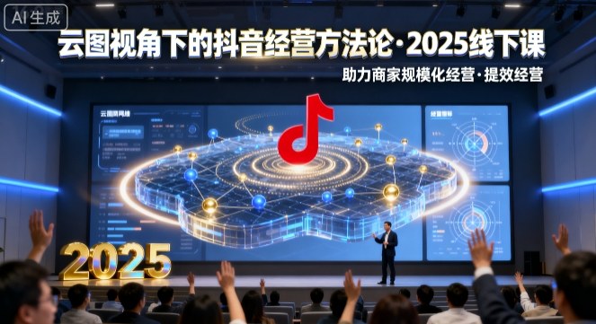 云图视角下的抖音经营方法论，2025线下课，助力商家规模化经营，提效经营（录音+字幕）-微科网创