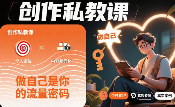 创作私教课，做自己是你的流量密码-微科网创