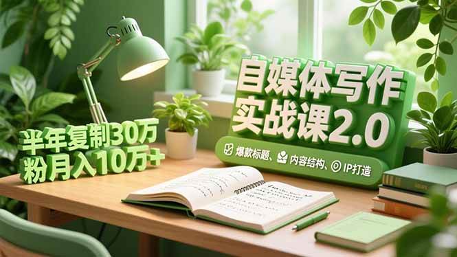 (16734期)自媒体写作实战课2.0,爆款标题、内容结构、IP打造,半年复制30万粉月入10万+ (16734期)自媒体写作实战课2.0,爆款标题、内容结构、IP打造,半年复制30万粉月入10万+