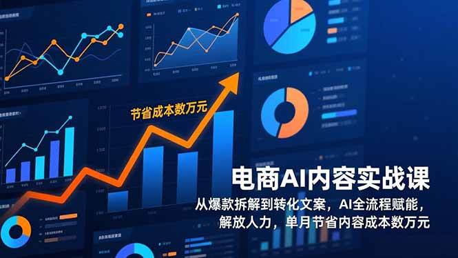 （17061期）电商AI内容实战课，从爆款拆解到转化文案，AI全流程赋能，解放人力，单月节省内容成本数万元-微科网创