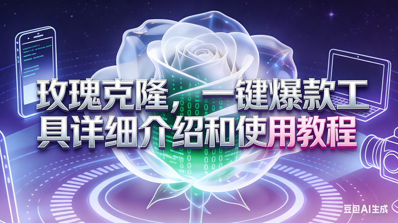 （16802期）玫瑰克隆工具，自媒体必备神器，一键爆款工具详细介绍和使用教程-微科网创