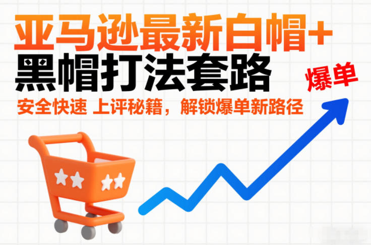 亚马逊最新白帽+黑帽打法套路，安全快速上评秘籍，解锁爆单新路径-微科网创