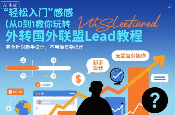 国外联盟賺美刀项目,从0到1教你玩转国外联盟Lead教程,纯新手可操作性100%-微科网创