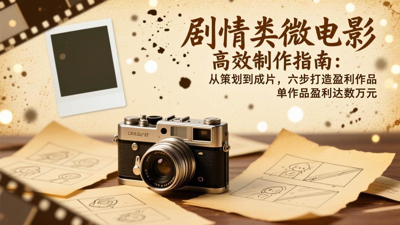 （17086期）剧情类微电影高效制作指南：从策划到成片，六步打造盈利作品，单作品盈利达数万元-微科网创