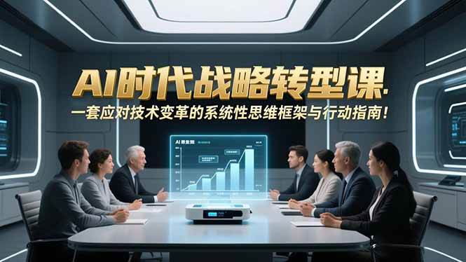 (16989期)AI时代战略转型课:一套应对技术变革的系统性思维框架与行动指南!-微科网创