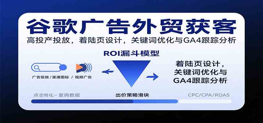 谷歌广告外贸获客，高投产投放，着陆页设计，关键词优化与GA4跟踪分析-微科网创