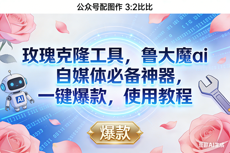 （16847期）玫瑰克隆神器，鲁大魔ai，自媒体必备，一键爆款工具，详细介绍，和使用教程-微科网创