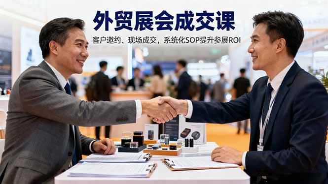 （16356期）外贸展会成交课，含目标制定、客户邀约、现场成交，系统化SOP提升参展ROI-微科网创
